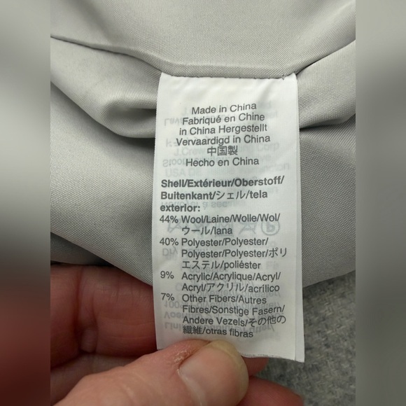 J. Crew Light Gray Factory Wool Blend City Coat Size 4 - Picture 8 of 13